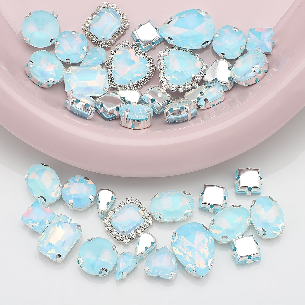 40pcs/bag Mix Shape Opal Glass – Sew On Rhinestone Bewertung und Preis