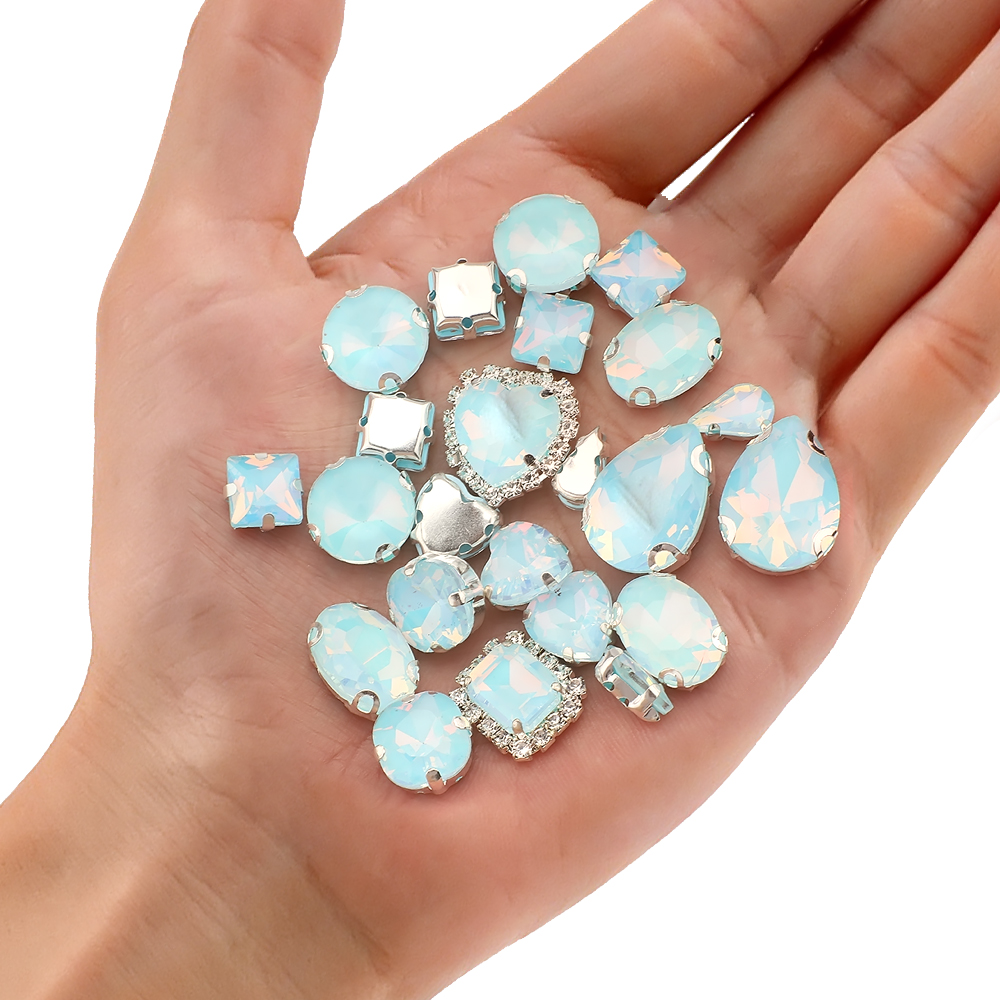 40pcs/bag Mix Shape Opal Glass – Sew On Rhinestone Bewertung und Preis