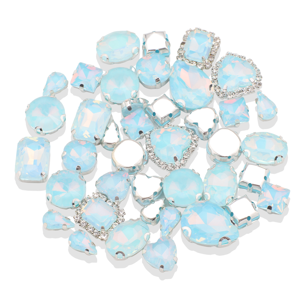 40pcs/bag Mix Shape Opal Glass – Sew On Rhinestone Bewertung und Preis