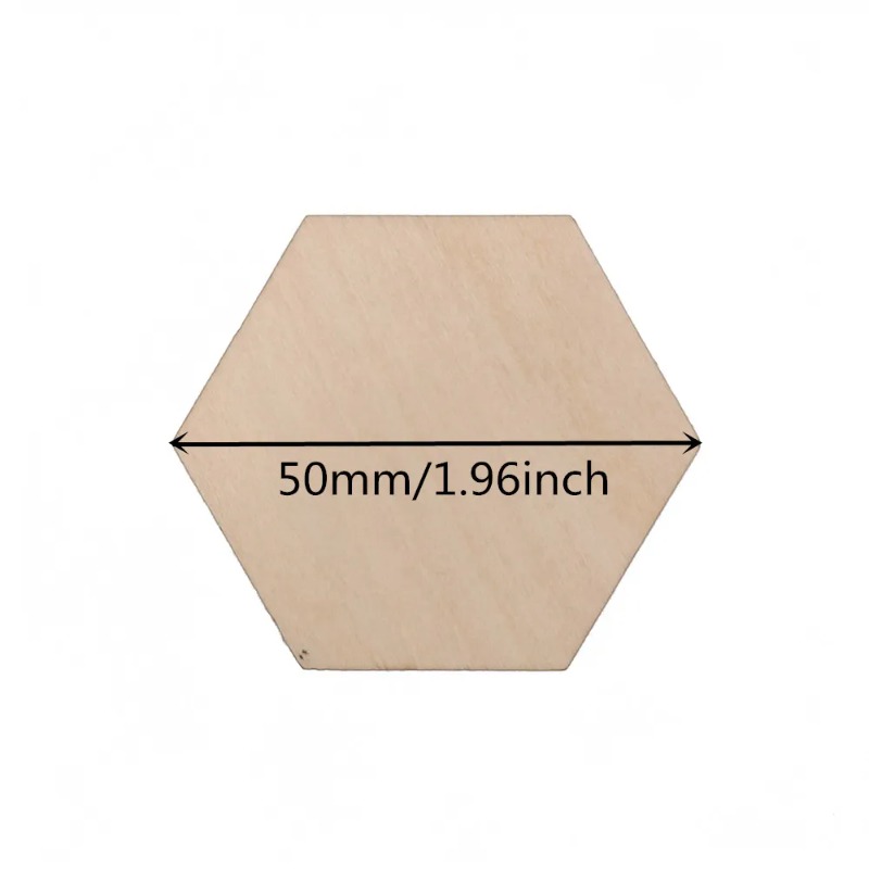 10-120mm Wooden Hexagon Blank  – Christmas Craft Embellishment Bewertung und Preis