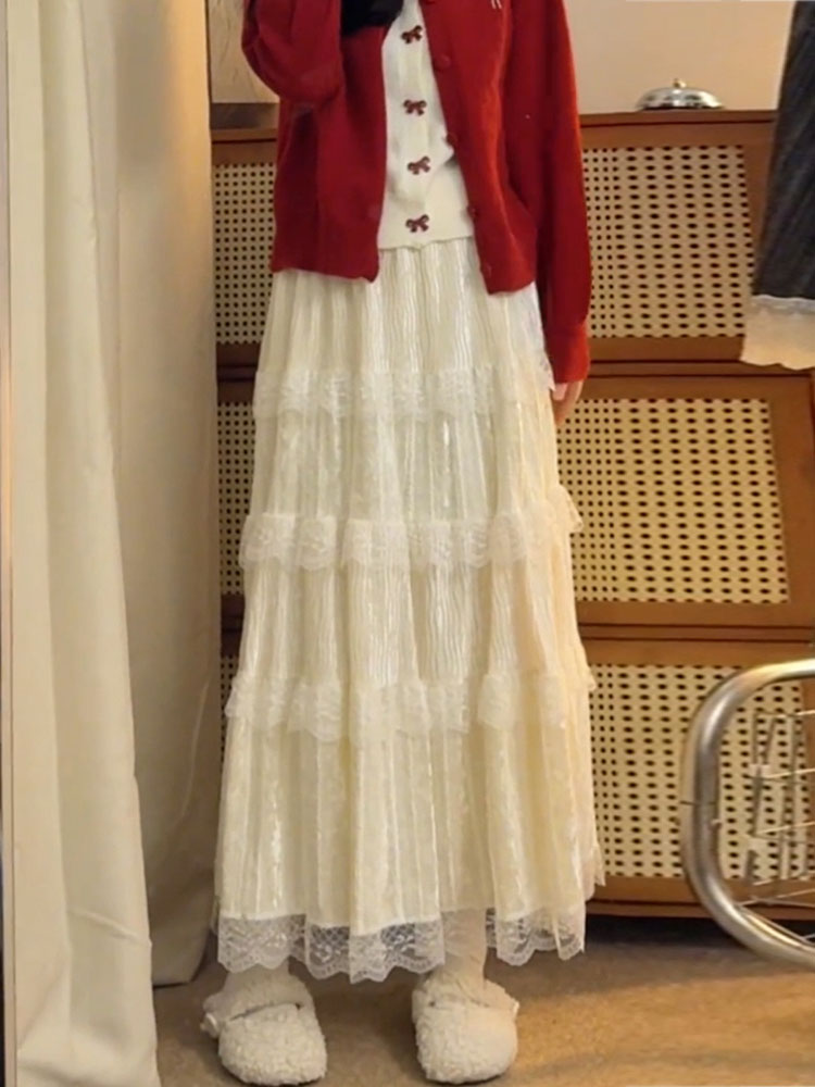 High Waist Half Skirt Elastic  – Elastic Lace Trim Bewertung und Preis
