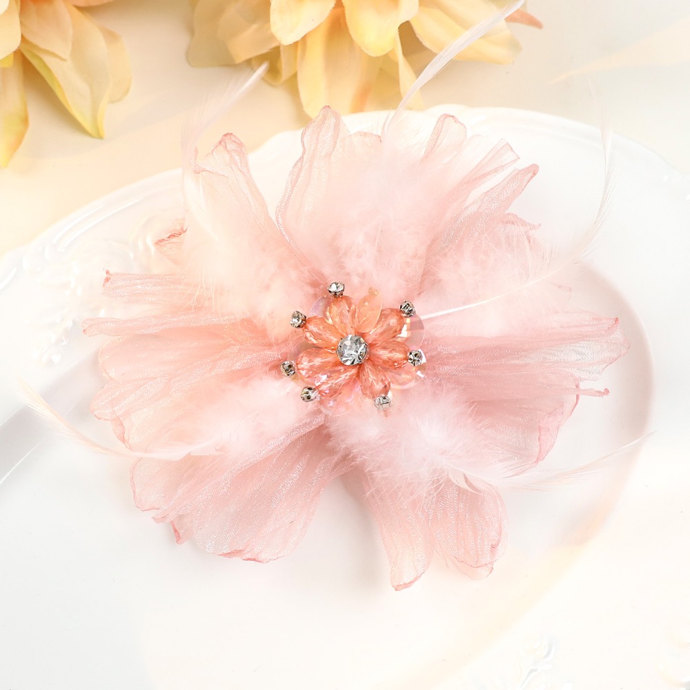 Handmade Mesh Feather Flower B – Crystal Mesh Fabric Bewertung und Preis