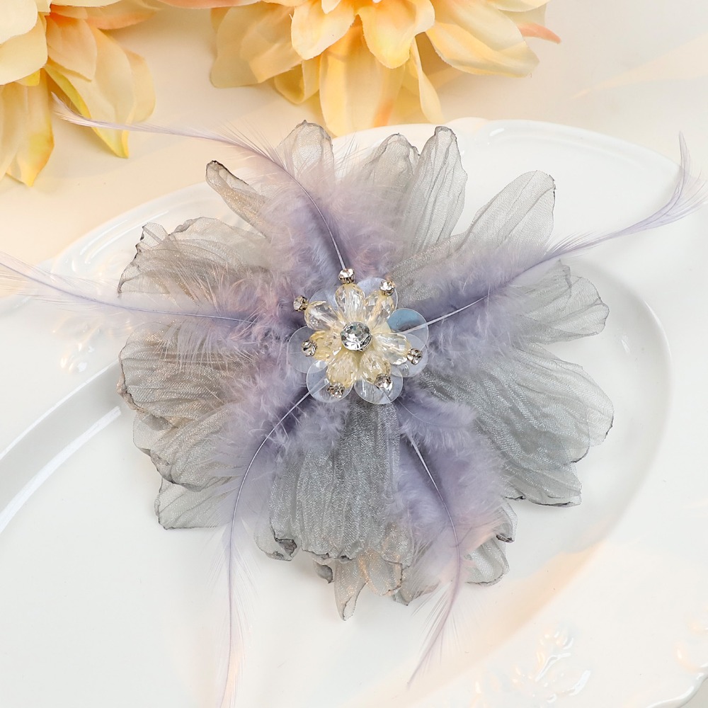 Handmade Mesh Feather Flower B – Crystal Mesh Fabric Bewertung und Preis