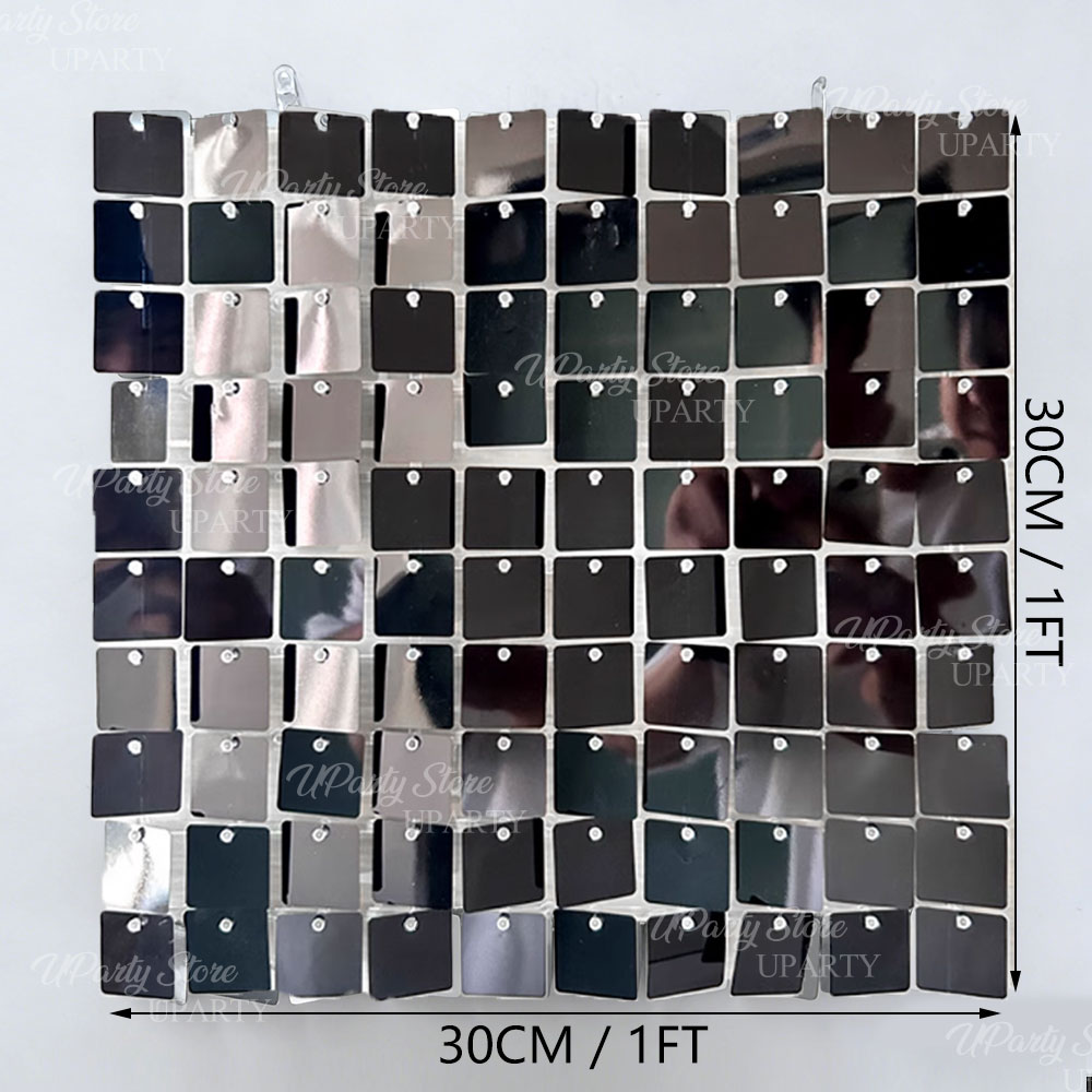 Black Shimmer Wall Backdrop 12 – Sequin Fabric Panel Bewertung und Preis