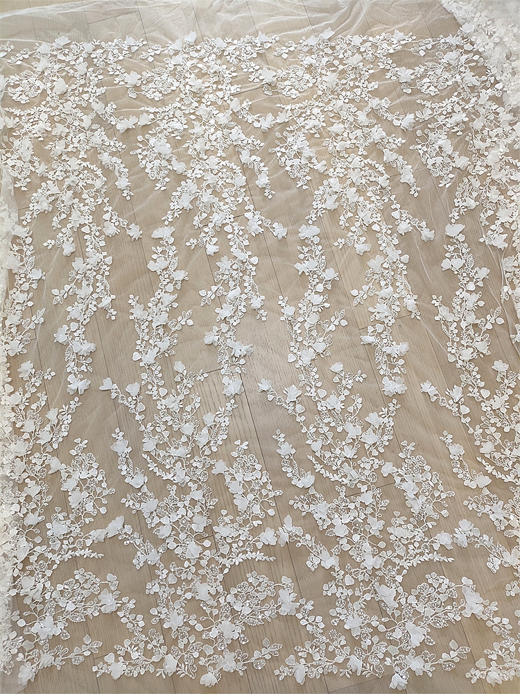 Ivory 3D Floral Hand Beaded La – Craft Embellishment Bewertung und Preis