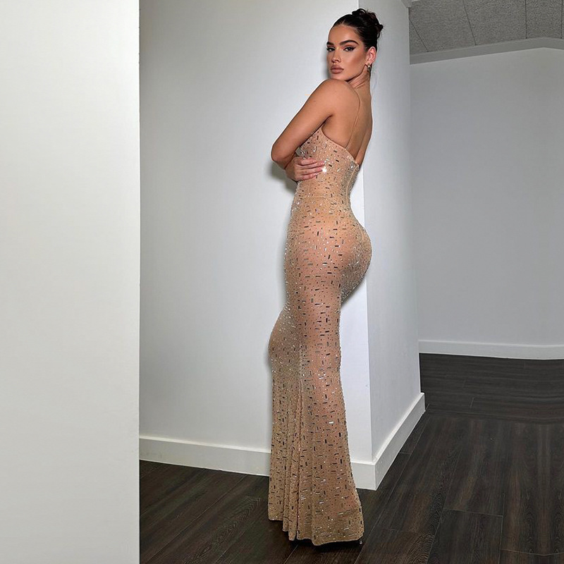 Sexy Strapless Bodycon Dress w – Crystal Mesh Fabric Bewertung und Preis