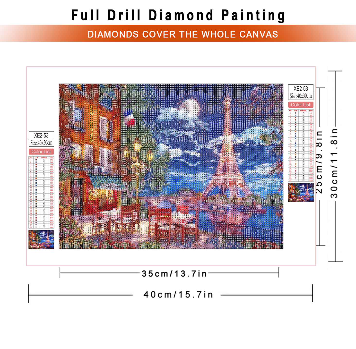 1pc frameless  diamond paintin – Embroidery Embellishments Bewertung und Preis