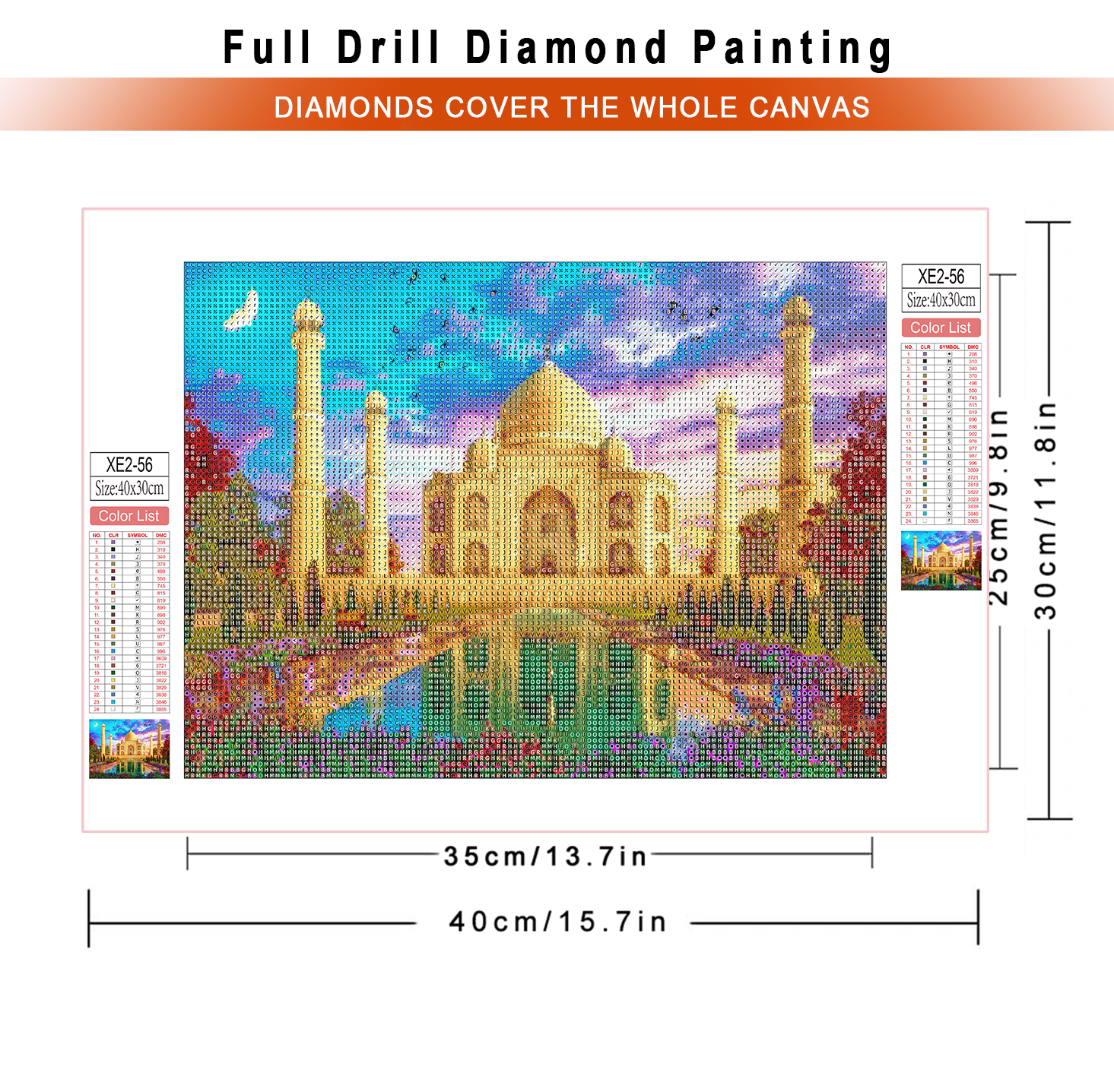 1pc frameless  diamond paintin – Embroidery Embellishments Bewertung und Preis
