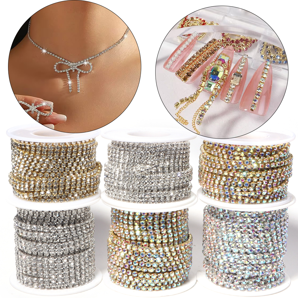 10Yards Glitter Rhinestone Cla – Sew On Rhinestone Bewertung und Preis