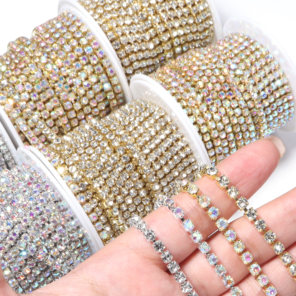 10Yards Glitter Rhinestone Cla – Sew On Rhinestone Bewertung und Preis