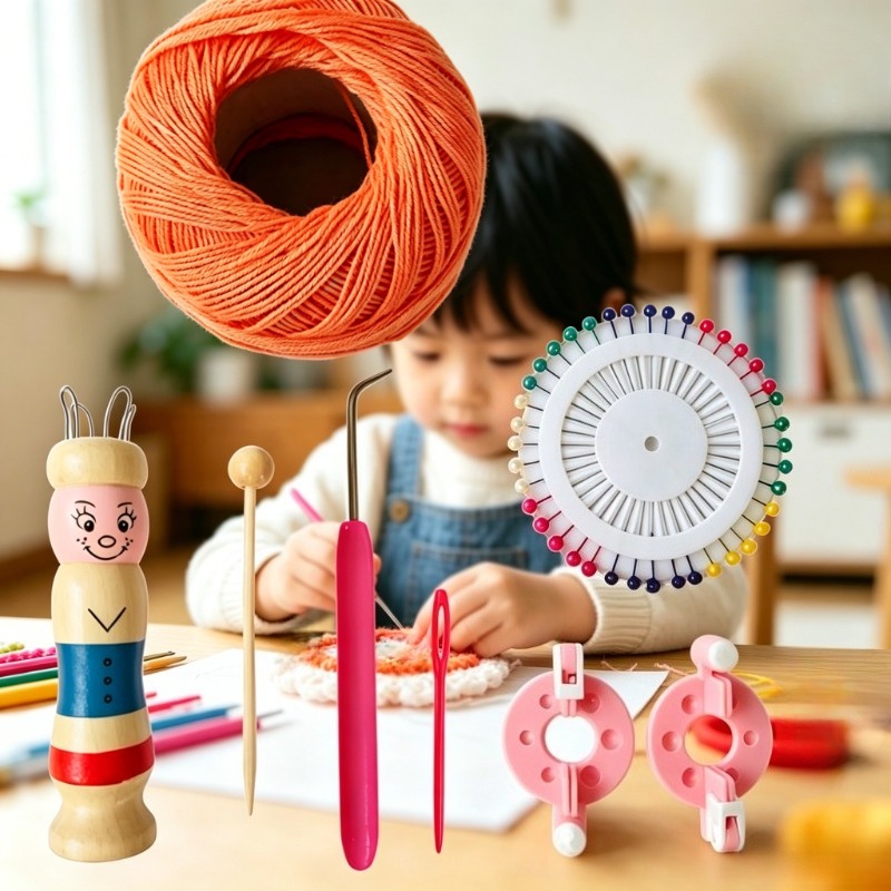 Wooden Doll French Knitter Kid – Pom Pom Maker Tool Bewertung und Preis