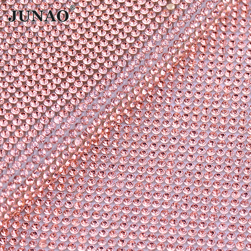 JUNAO 24x40cm Light Peach Self – Hotfix Rhinestone Sheet Bewertung und Preis