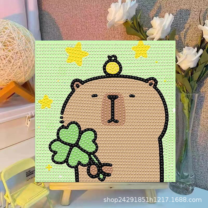 Cartoon Capibala Crystal Diamo – Embroidery Embellishments Bewertung und Preis