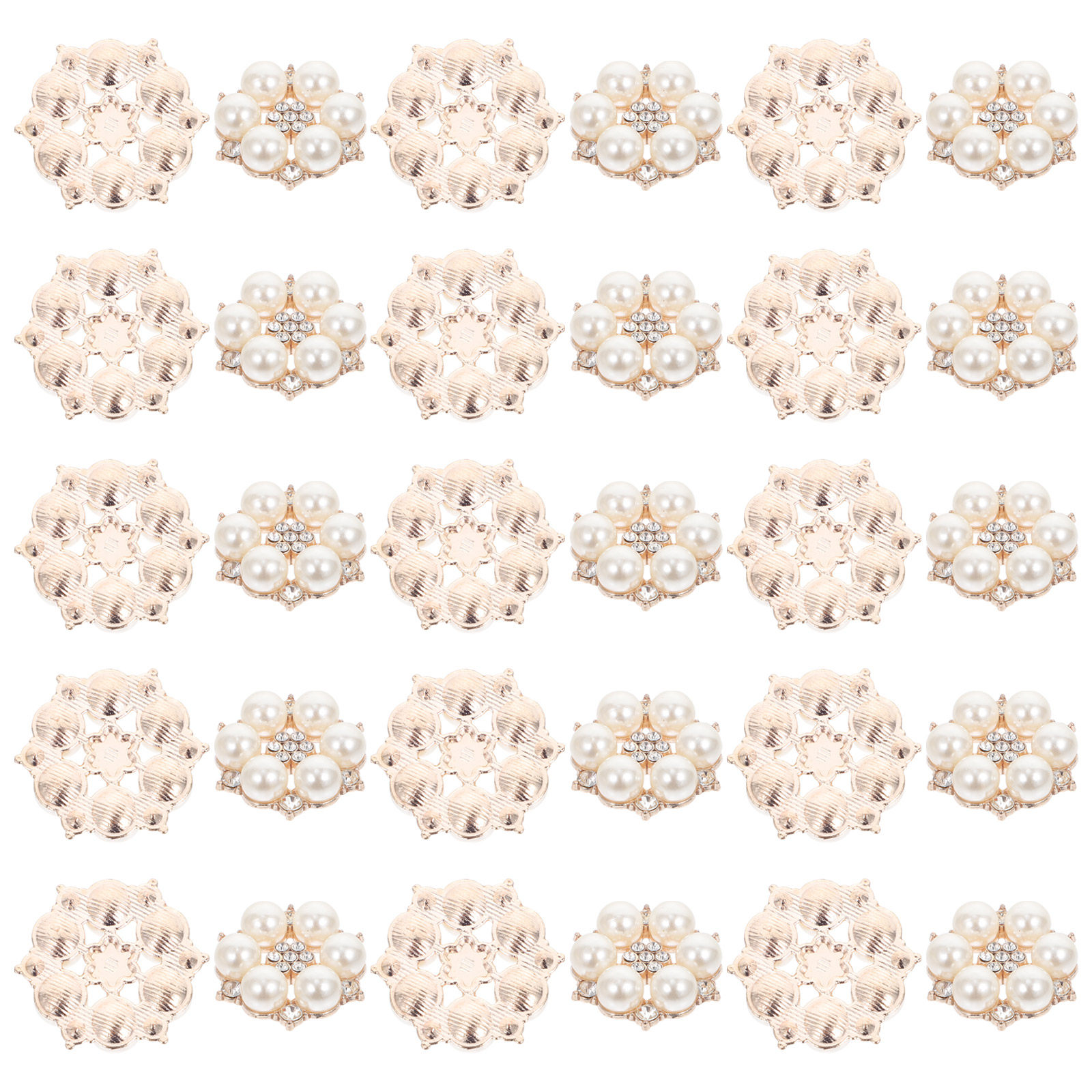 30Pcs Pearl Flower Button DIY  – Craft Embellishment Bewertung und Preis
