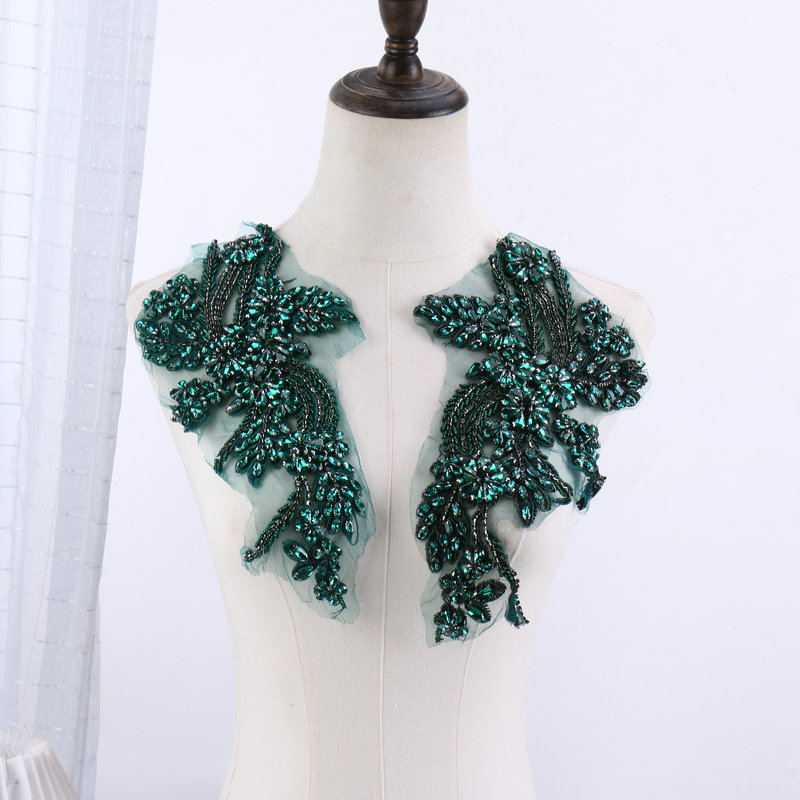 Beaded floral appliqués, hand- – Sew On Rhinestone Bewertung und Preis
